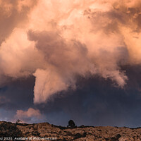 Buy canvas prints of Storm Clouds Illuminated by Sunset Light by Pere Sanz