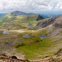 Buy canvas prints of Mountain view from the Snowdon summit, Snowdonia, Wales by Pere Sanz