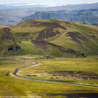Buy canvas prints of Beatiful green landscape as seen from Dyrhólaey, Iceland by Pere Sanz