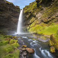 Buy canvas prints of Kvernufoss Waterfall in South Iceland by Pere Sanz