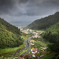 Buy canvas prints of Moody Weather on a Valley in Sao Miguel, Azores Islands by Pere Sanz