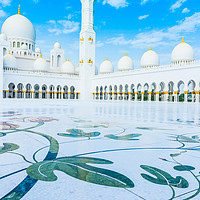 Buy canvas prints of Sheikh Zayed grand mosque by Nicolas Boivin