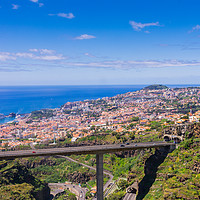 Buy canvas prints of Aerial view of Funchal by Nicolas Boivin