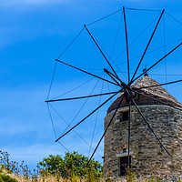 Buy canvas prints of Old Traditional Windmills in Naxos island by Nicolas Boivin