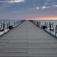 Buy canvas prints of Saltburn Pier at sunrise by Kevin Winter