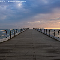 Buy canvas prints of Saltburn Pier at sunrise by Kevin Winter