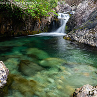 Buy canvas prints of Emerald Green waters of Ritson Force by Kevin Winter
