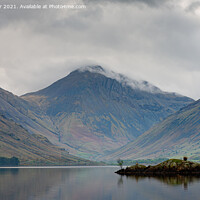 Buy canvas prints of A view along Wast Water towards Great gable  by Kevin Winter