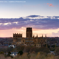 Buy canvas prints of Durham Cathedral sunset by Kevin Winter