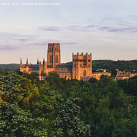 Buy canvas prints of Durham Cathedral in Golden Sunlight by Kevin Winter