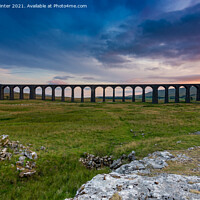 Buy canvas prints of Ribblehead Viaduct Sunset by Kevin Winter