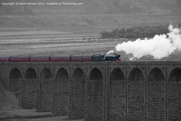 Flying Scotsman Crosses Ribblehead Viaduct Picture Board by Kevin Winter
