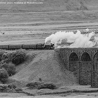 Buy canvas prints of Flying Scotsman approaching Ribblehead Viaduct by Kevin Winter