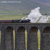 Buy canvas prints of Flying Scotsman Crosses Ribblehead Viaduct by Kevin Winter