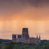 Buy canvas prints of Durham Cathedral in the rain by Kevin Winter
