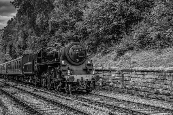 76079 pulling in to Goathland Station Picture Board by Kevin Winter