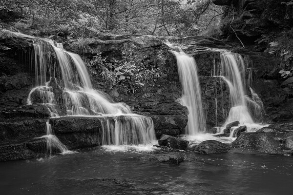 Water Arc Foss  Black and white Picture Board by Kevin Winter