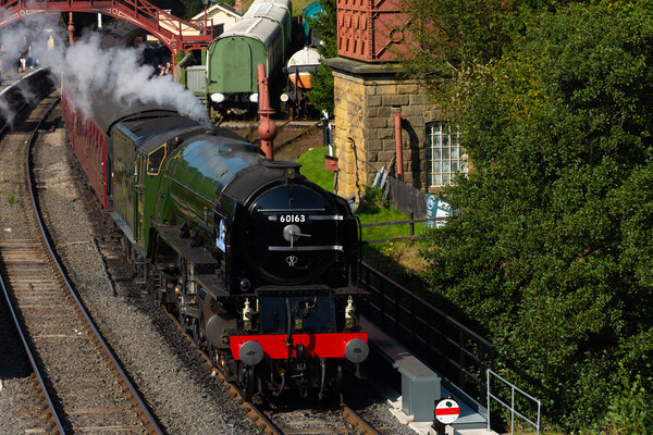 Tornado leaving Goathland station Picture Board by Kevin Winter