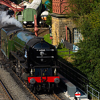 Buy canvas prints of Tornado leaving Goathland station by Kevin Winter