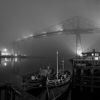 Buy canvas prints of Transporter in the fog in Black & White by Kevin Winter