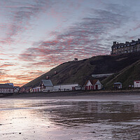 Buy canvas prints of Fiery sunrise over saltburn by Kevin Winter