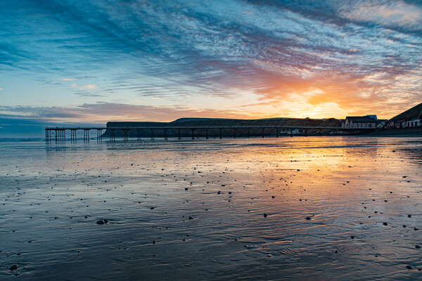 Stunning sunrise on Saltburn Beach Picture Board by Kevin Winter