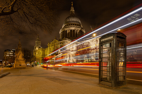 Illuminated London Landmarks Picture Board by Kevin Winter