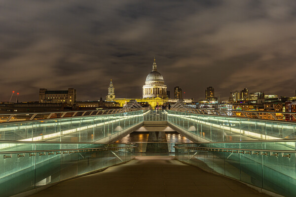 Millennium bridge leading to St Pauls Picture Board by Kevin Winter