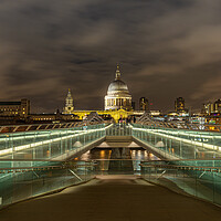 Buy canvas prints of Millennium bridge leading to St Pauls by Kevin Winter