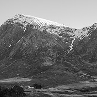 Buy canvas prints of Lagangarbh Hut under Buachaille Etive Mòr by Kevin Winter