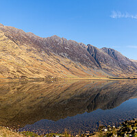 Buy canvas prints of Loch Achtriochtan Spring Morning Panoramic by Kevin Winter