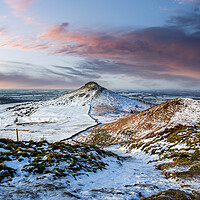 Buy canvas prints of Snowy path to Roseberry Topping by Kevin Winter