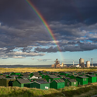 Buy canvas prints of Rainbow over redcar steelworks by Kevin Winter