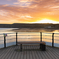 Buy canvas prints of Sunrise from Saltburn pier by Kevin Winter