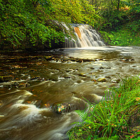 Buy canvas prints of Hamsterley forest waterfall by Kevin Winter