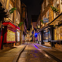 Buy canvas prints of York shambles at Night by Kevin Winter