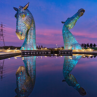 Buy canvas prints of Blue Kelpies by Kevin Winter