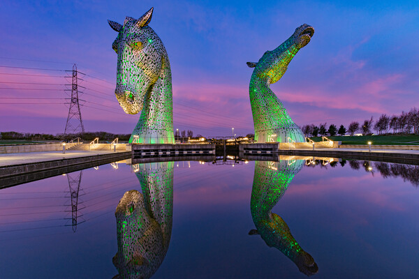 Green Kelpies Picture Board by Kevin Winter