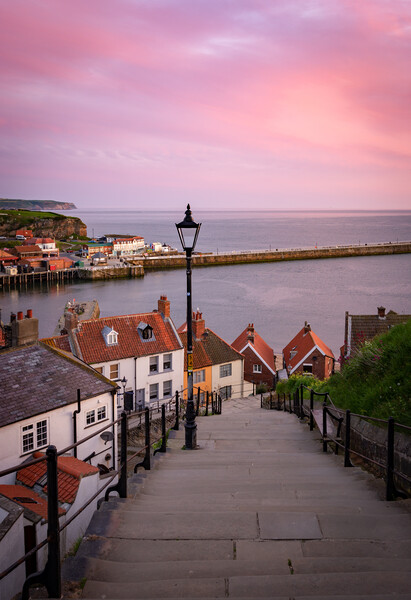 Whitby 199 steps Picture Board by Kevin Winter