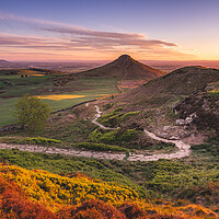 Buy canvas prints of Path to Roseberry Topping framed mounted print by Kevin Winter