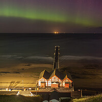 Buy canvas prints of Aurora Borealis over Saltburn pier  by Kevin Winter