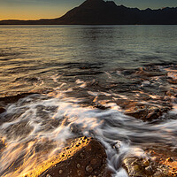 Buy canvas prints of Waves crashing over the rocks on Elgol beach by Kevin Winter