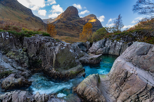 The meeting of the waters in Glencoe Picture Board by Kevin Winter