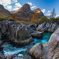 Buy canvas prints of The meeting of the waters in Glencoe by Kevin Winter