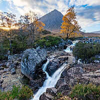 Buy canvas prints of Glen etive waterfall by Kevin Winter