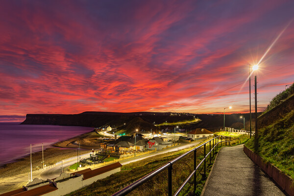 Sunrise at Saltburn by the Sea Picture Board by Kevin Winter