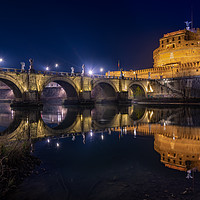 Buy canvas prints of Ponte Sant Angelo framed mounted print by Kevin Winter