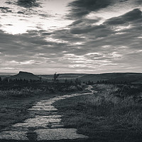 Buy canvas prints of Cleveland Way Black & White by Kevin Winter