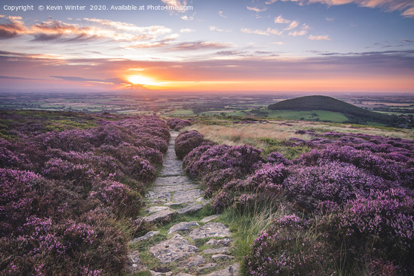 Summer Sunset over the North York Moors Framed Mounted Print by Kevin Winter