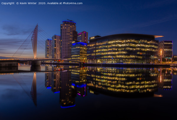 Bridge to the BBC at Salford Quays, Picture Board by Kevin Winter